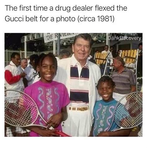 The first time a drug dealer flexed the Gucci belt for a photo (circa 